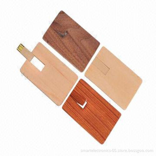 Wooden card type USB, 64MB-128GB capacity